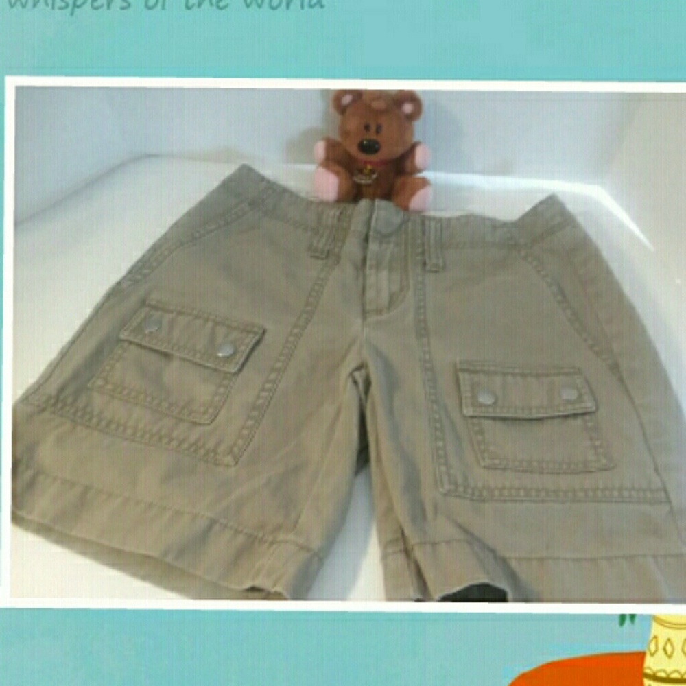 Gap Olive Snap Pocket Drawstring Shorts Size 0